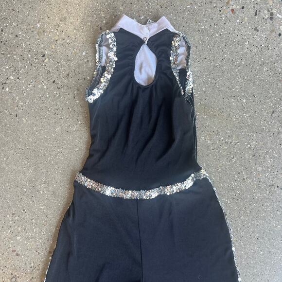 70s/80s Retro Tuxedo Sequin Jumpsuit - Picture 6 of 8